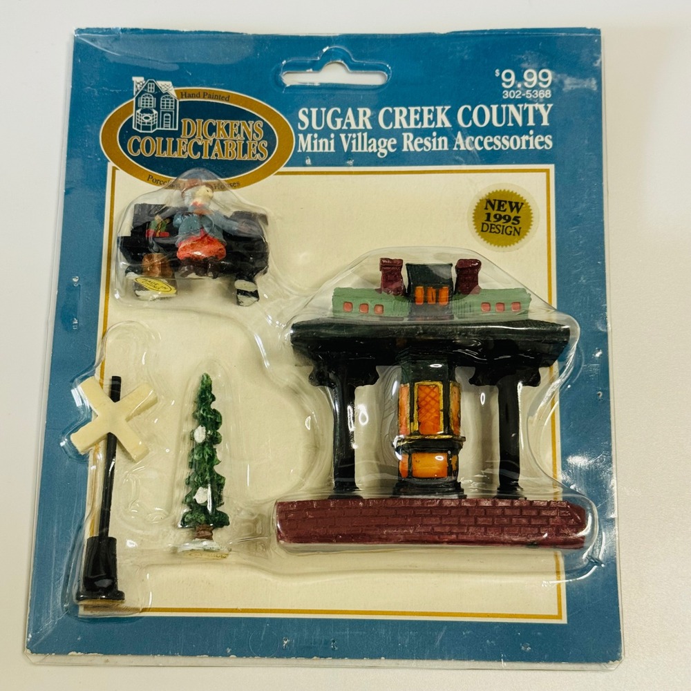 Vintage Christmas Dickens Collectables Sugar Creek County Mini Village 1995 4pc